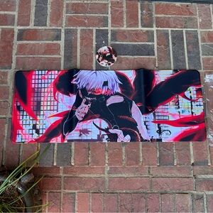 Tokyo Ghoul Kaneki Gaming Desk Mat in Black & Red